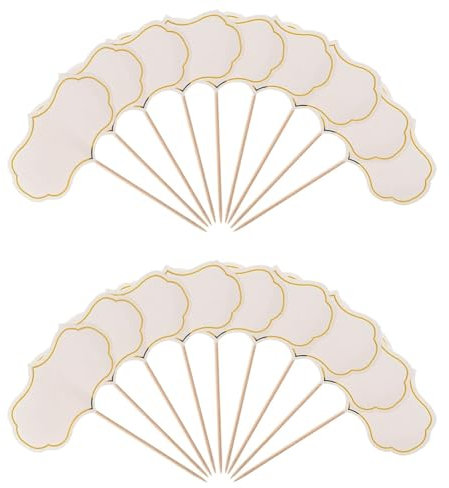 Ginobili 50 Stück Tafel-Cupcake-Topper Picks Charcuterie Board Buffet-Etiketten Lebensmittelanhänger -Zahnstocher-Flagge Vorspeisenschilder B Langlebig 9 X 15 cm
