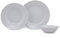Vajilla (18 Piezas) porcelana blanca textura rayas