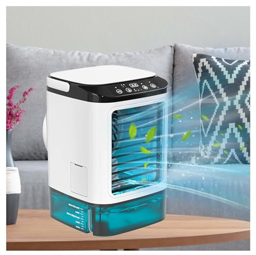 HBDSMLPL With Ice Box Ac Unit for Bedroom Portable, Desk Air Conditioner 3 Speeds and 7-Color LED Ductless AC Units Window Ac Unit for Bedroom Portable