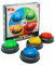 Gelabur Juego de 4 zumbadores para juegos de trivia, zumbadores de respuesta para aula, zumbador de peligro de peleas familiares, zumbadores de juego con luces y sonido para aula, botones de zumbador
