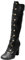 Botas por encima de la rodilla para mujer, color negro, con cremallera, botas altas y con cordones, botas altas por la rodilla con suela gruesa, botas largas con cordones, forradas cálidas, elegantes,