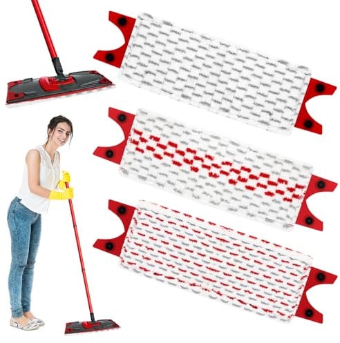 Sprifityy Pack of 3 Floor Mop Replacement Cover Microfibre Set,for Vileda Ultramax/UltraMax Plus/Easy Wring UltraMax Mop Cover,Easy to Attache, Dust Wiper, for All Stains Removal Floor
