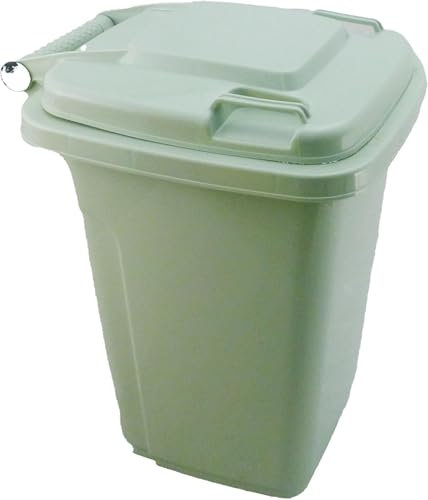 The-Wheelie-Bin-Company 30 Litre Miniature Wheelie Bin Light Grey/Sage Green NO Castors