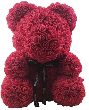 Générique Ours Artificiel | 25cm Nounours Artificiel, Eternelle Ours- Ours Artificielle, Ours en Peluche Ours- Cadeau pour Saint-Valentin Mariage Anniversaire