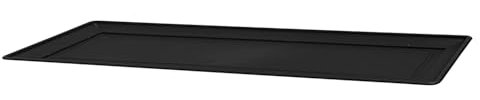 VR7 Garden Planter Tray for Long Planter - Durable Plastic Tray for Easy Draining and Plant Health (Black, 90cm)