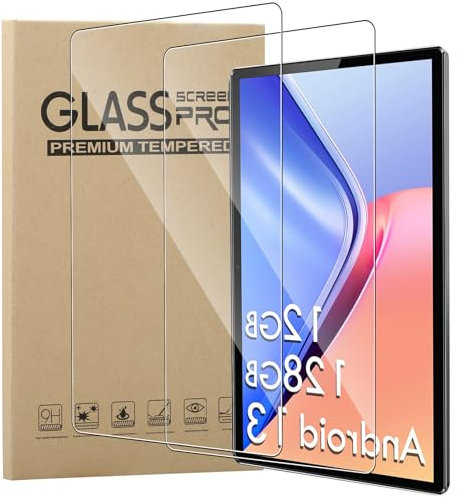 MEMELOKA Protector de Pantalla para Brillar Tablet 10 Pulgadas, 2 Piezas[Antiarañazos][Antihuellas][Alta Sensibilidad] 9H Dureza Cristal Templado Brillar Tablet 10 Pulgadas