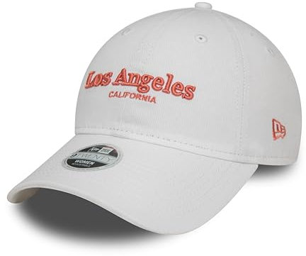 New Era Los Angeles Damenkappe Kalifornien weiß verstellbar 9Twenty Basecap Frau Mädchen unstrukturierte Krone - One-Size