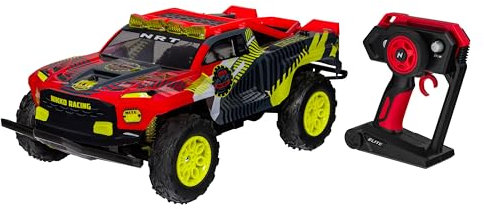Nikko R/C Elite Trophy Truck X2 Voiture télécommandée Tout-Terrain, Moteur Puissant avec Batterie NiMH 9,6 V, jusqu'à 20 km/h, pour Enfants à partir de 8 Ans et Adultes, Environ 46 cm, Rouge