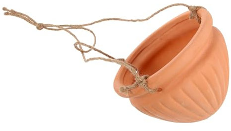 Milisten 1ensemble Balconnière Suspendue Terre Cuite avec Drainage Pot à Fleurs Muraux pour Plantes Intérieur Et Extérieur pour Succulentes Et Fleurs Décoration Élégante pour Jardin