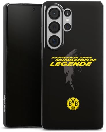 Slim Case extra dünn kompatibel mit Samsung Galaxy S 25 Ultra Silikon Handyhülle schwarz Hülle Marco Reus Borussia Dortmund BVB