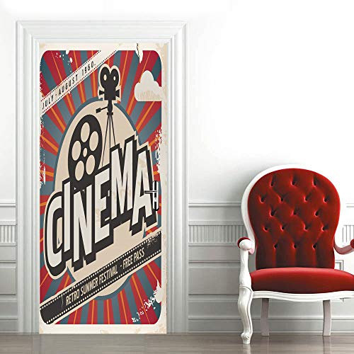 Tür tapeten 3d selbstklebend Kinoplakat Türposter Türaufkleber Wasserdicht Abnehmbare Vinyl türfolie Fototapete diy Wandbild Wohnzimmer Schlafzimmer Kinderzimmer Badezimmer B85 x H205cm