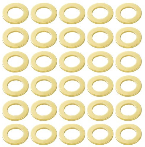 YIXISI 30 Pièces M8x14x1 mm Rondelle Plate, Rondelles Plates en Laiton, Rondelles Metal, pour Vis et Boulons Filetés