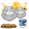 SMASHERS Burgerglocke 2er Set – Schmelzglocken aus Edelstahl für Smash Burger & BBQ | Grillzubehör für Gasgrill, Plancha & Grillplatte | Rostfreie Grillglocke/Burgerhaube