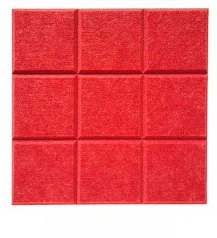 8Pcs Splicing Memo Bulletin Board Felt Pin Boards,Felt Notice Board Tiles for Wall,Self-Adhesive Cork Vision Panels for Photos Home Office Wall Decor (Red)