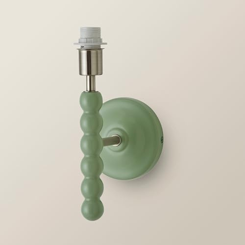ValueLights | Bobbles Sage Green Bobbin Wall Light Base | Wall Lights, Home Décor & Improvement Essential | Mains Wired