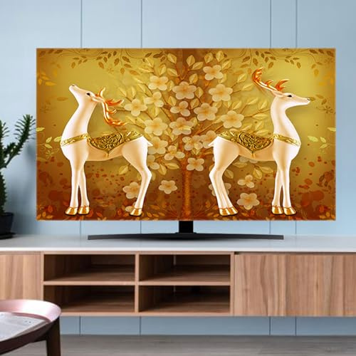Wansiman Soft Breathable Computer Cover,Elastic Universal Television All-Inclusive Protection,Dust-Proof TV Protector,Breathable,Dust-Proof,for Flatscreen Television,Smart TVs