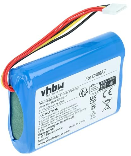 vhbw Akku Ersatz für Marshall C406A1 | C406A7 für Lautsprecher Boxen Speaker (2600 mAh, 11,1 V, Li-Ion)