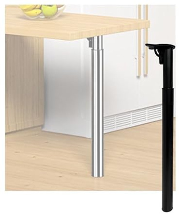 XLIHAWY Verstellbare Tischbeine, Klappbar Metall Frühstücksbarbeine, Industriell Modern Bank- Und Stuhlgestell Für Esszimmer, Küche Und Büro(Schwarz)