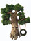GlitZGlam Fee und Gartengnome Baum- Magische Großvater Miniatur-Baum mit abnehmbarem im Dunkel floureszierendem Willkommensschild für Feen und Rasen Gnomes