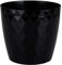 Home Garden Ornaments Plant Pots Indoor, Indoor Plant Pot - Decorative Plastic Flower Pots with Glossy Crystal Surface (Diameter: 18cm, Colour: Black)