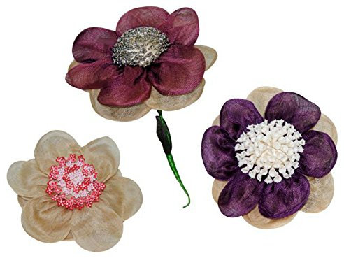 Ramo Decorativo para Alfileres Flor a Elegir. Complementos. Detalles de Bodas y Eventos. (Lila)