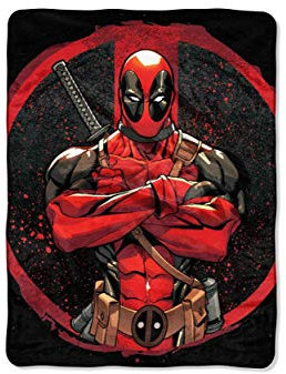 Marvel, Tough Guy, 116 x 152 cm Deadpool, Micro-Raschel-Überwurfdecke