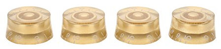 4 Pcs E Gitarre Knöpfe, Gitarre Ton Geschwindigkeit Lautstärkeregler Knöpfe Zubehör für Les Paul E Gitarre(Gold)