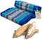 livasia Meditationskissen faltbar klappbar - 72x50x12cm - Zafukissen Zabuton für Yoga und Meditation, Meditationssitz mit Kapok, Sitzkissen Schneidersitz zum Klappen, handgefertigt (Blau)