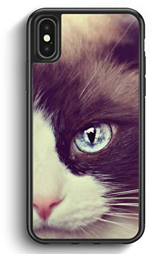 Süße Katze Cat - Silikon Hülle für iPhone X - Motiv Design Mädchen Frauen Damen Schön Tiere - Cover Handyhülle Schutzhülle Case Schale