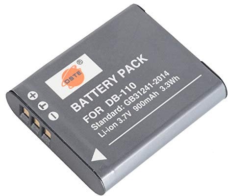 DSTE DB-110 DB110 (900mAh/3.7V) Spare Battery Compatible for Ricoh GR III, WG-6, G900, G900SE