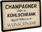 Crealuxe Personalisierbare Fußmatte - Champagner Steht im Kühlschrank - Türmatte mit Wunschtext, Name oder Motiv – rutschfest – 60x40 cm – Türvorleger für Innen & Außen – Einzug, Hausflur oder Büro