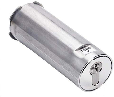 Rohrtresor + Schlüsselsafe für Profilzylinder, für den Wandeinbau, komplett aus Edelstahl