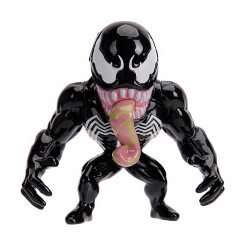 Jada Toys Marvel Venom Figur, 10 cm, Sammelfigur, Druckguss, schwarz