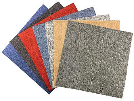 Carpet Tiles 50 x 50cm 5m2 Heavy Duty Retail Office Shop Commercial Flooring (Grey-20packs)