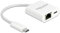 Delock USB Type-C Adapter zu Gigabit LAN 10/100/1000 Mbps mit Power Delivery Anschluss weiß