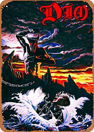 EICOCO Musiker DIO Plakat Blechschild 20,3 x 30,5 cm Vintage Retro Wanddekoration