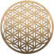 30,5 cm Blume des Lebens Samen des Lebens Home Decor Holz Wandkunst Heilige Geometrie Kunst Skulptur Wanddekorationen Chakra Banner Kristall Gitter (Gold)