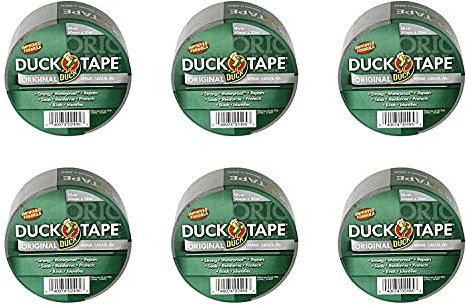 Duck Lot de 6 rouleaux de ruban adhésif Argenté 50 mm x 25 m