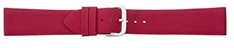 Eichmüller Uhrenarmband Nahtlos Nappaleder Kalbsleder in 10/12/14/16/18/20 mm (Rot, 14 mm)