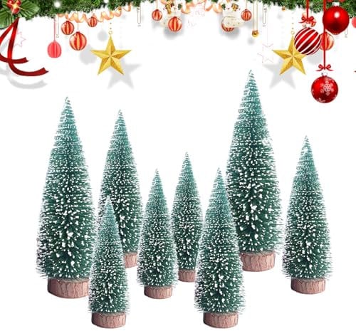 8 Stück Mini Weihnachts Baum, Weihnachtsbaum klein, Grün Mini Christbaum Tree, Künstlicher Weihnachtsbaum, Mini Weihnachtsbaum Tannenbaum Deko, Weihnachtsbaum Miniatur, Mini Weihnachtsbaum Künstlicher