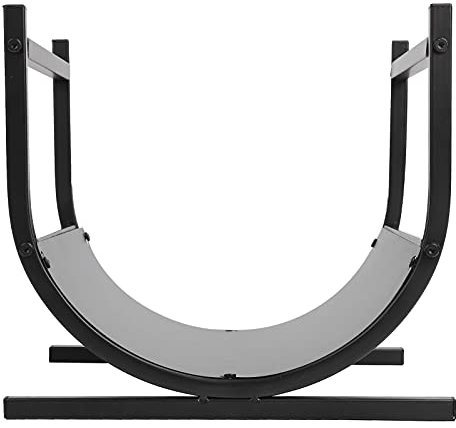 Ejoyous Kaminholzregal, Halbrund Kaminholzhalter Feuerholzregal Holzregal Brennholzregal Kaminholzständer Brennholzhalter mit Pulverbeschichteter Stahl für Kamin für Haushalt