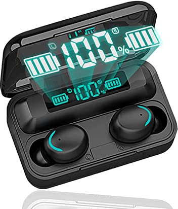 Cuffie Bluetooth, Auricolari Bluetooth 5.1 Wireless,Cuffiette Senza Fili, Auricolare in Ear Insonorizzate CVC Cancellazione Rumore Senza Filo per iPhone Samsung Huawei Xiaomi Android
