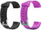 Demiawaking 2Pcs Armband Ersatz Zubehör für ID115Plus HR Smart Watch (Schwarz+Lila)