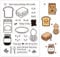 GLOBLELAND Breakfast Food Clear Stamps Peanut Butter Jar Bread Transparent Silicone Stamp Seal for Card Making Photo Journal Decoration DIY Scrapbooking
