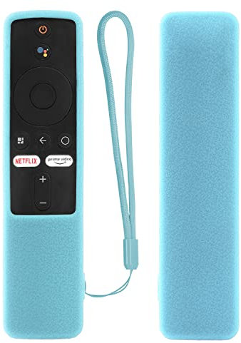 Custodia protettiva in silicone SOLO per Xiaomi telecomando 2022 Mi TV Stick 4K Box XMRM-M2, NON adatto per telecomando MI Box S o Mi TV modello 4X/4A, skin-friendly cover (Bagliore nel buio, blu)