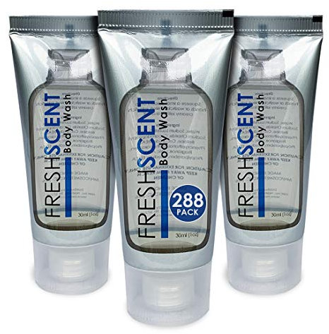 Freshscent Body Wash 1oz (288 Pack) Hotel Travel Size, Bulk Amenities and Toiletries for Hospitality