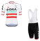 SGCIKER 2022 Herren Pro Team BORAHansgrohe Austria ChampionShip Radtrikot Set, Kurzarm Fahrrad bekleidung Lätzchen Kurzsets Gel Pad（S
