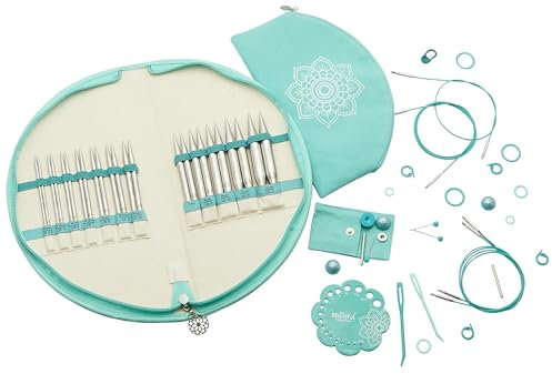 KnitPro – KnitPro auswechselbare Gratitude (13 cm, 3–12,00 mm) Lace-Nadel-Set – 1 Set, Blau