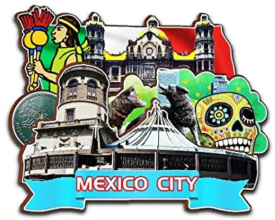 Mexico City Mexico Magnet Fridge Magnet Wooden 3D Landmarks Travel Collectible Souvenirs Decoration Handmade-2