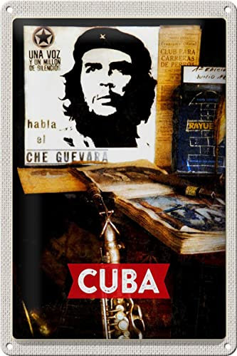 FEMER Blechschild Reise 20x30cm Cuba Karibik Che Guevara Demokratie